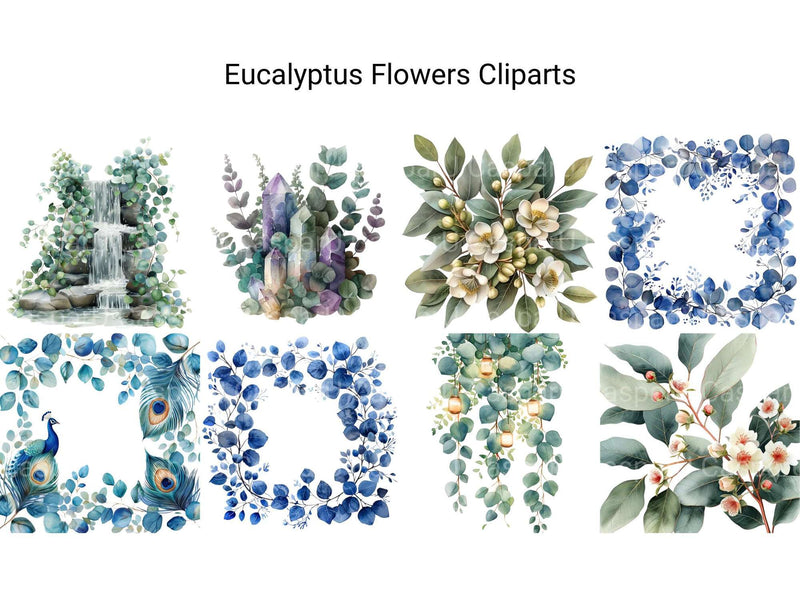 Eucalyptus Flowers Clipart - CraftNest - Digital Crafting and Art
