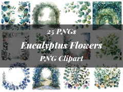 Eucalyptus Flowers Clipart - CraftNest - Digital Crafting and Art