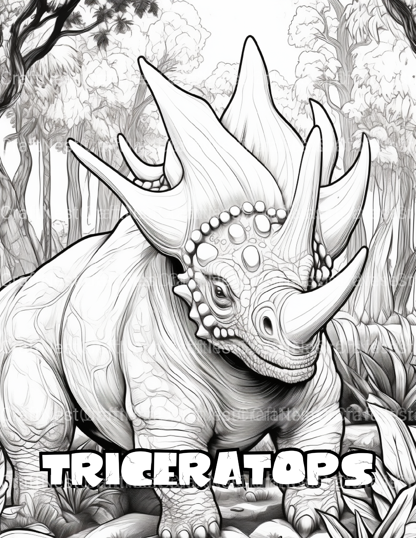 Kids Dinosaur Coloring Book - CraftNest - Digital Crafting and Art