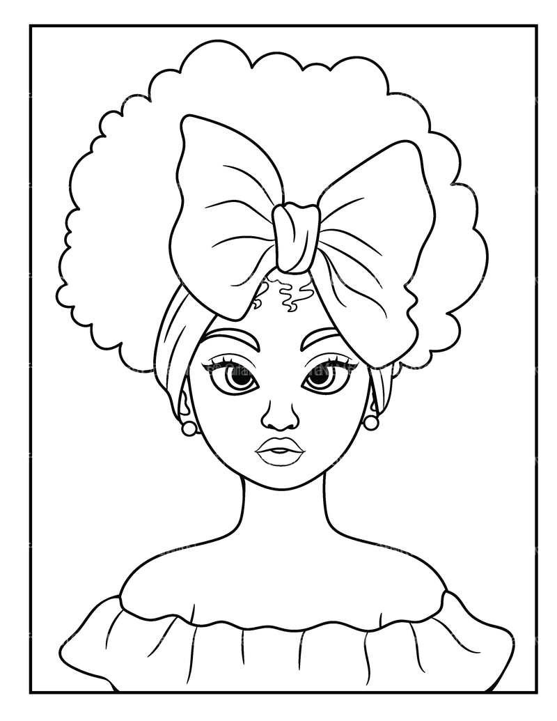 African Women Coloring Book - CraftNest - Digital Crafting and Art