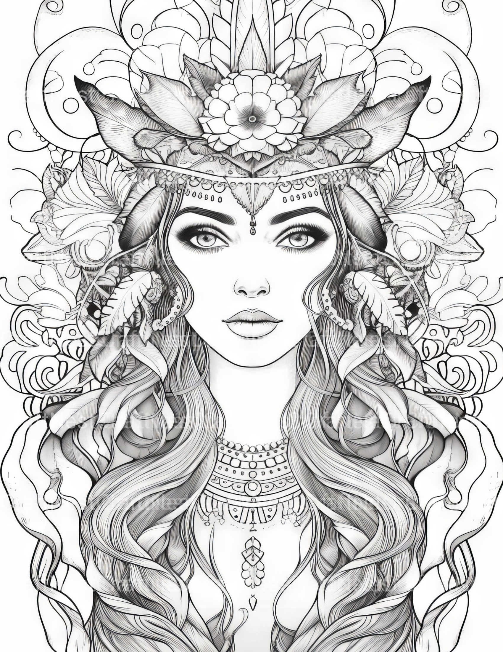 Femme Coloring Book - CraftNest - Digital Crafting and Art