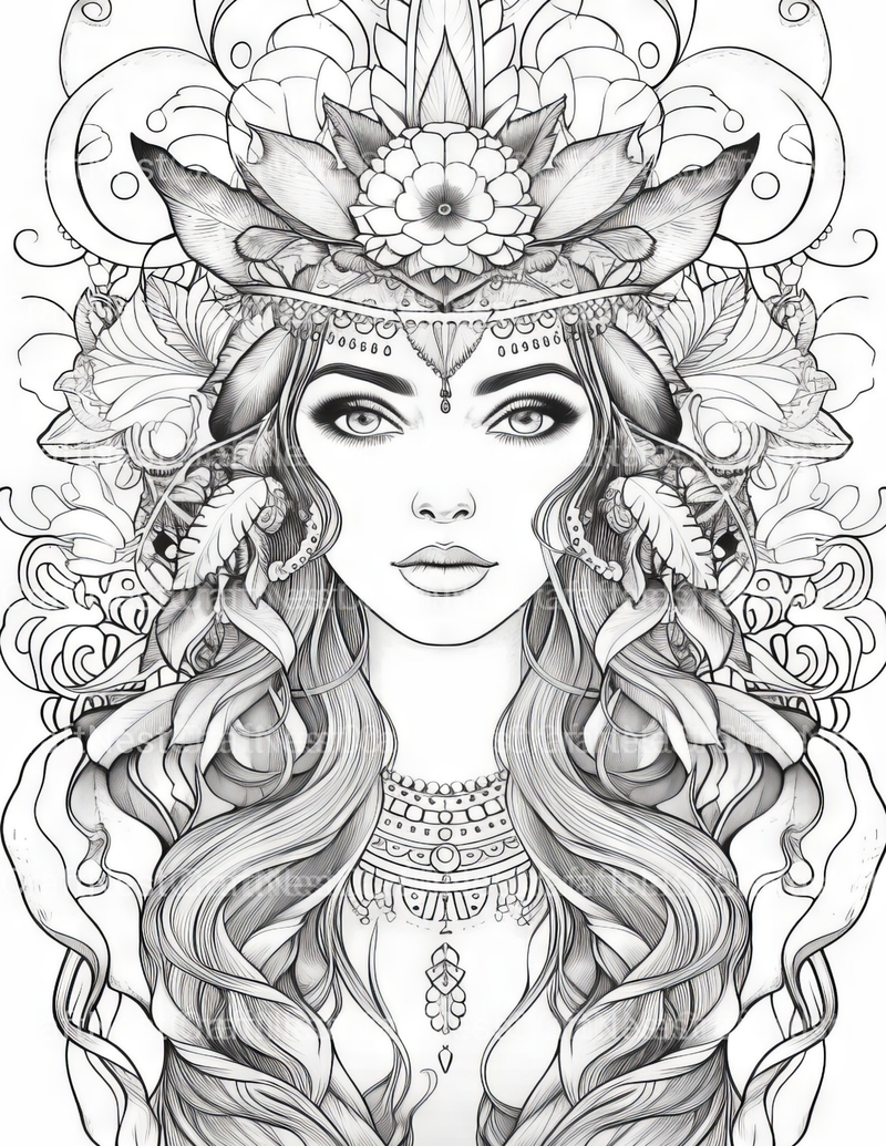 Femme Coloring Book - CraftNest - Digital Crafting and Art