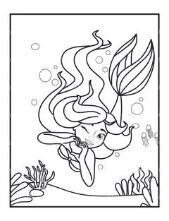 Mermaids Coloring Book - CraftNest - Digital Crafting and Art