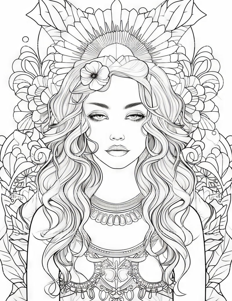 Femme Coloring Book - CraftNest - Digital Crafting and Art