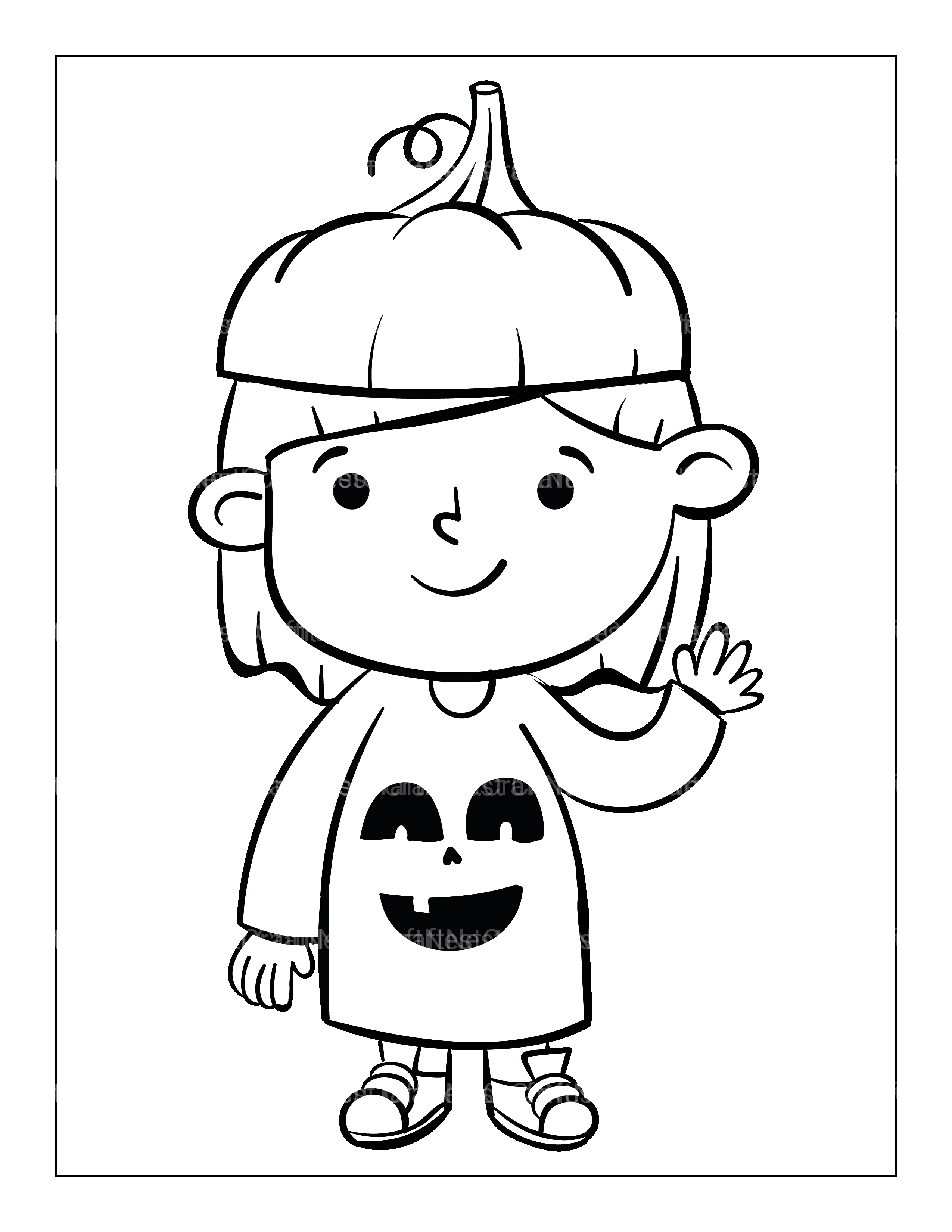 Kids Halloween Coloring Book 8 - CraftNest - Digital Crafting and Art