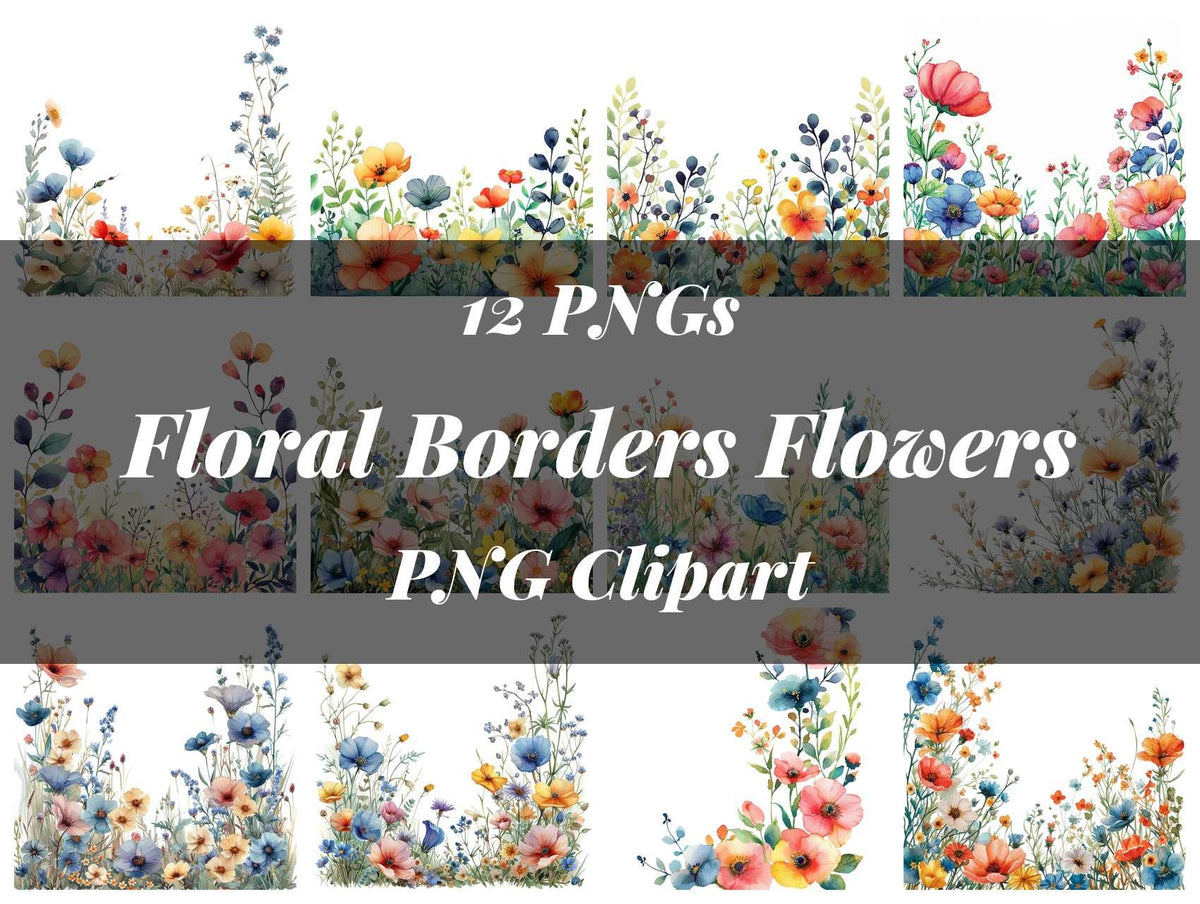 File Border Flower Floral Borders Flowers Clipart