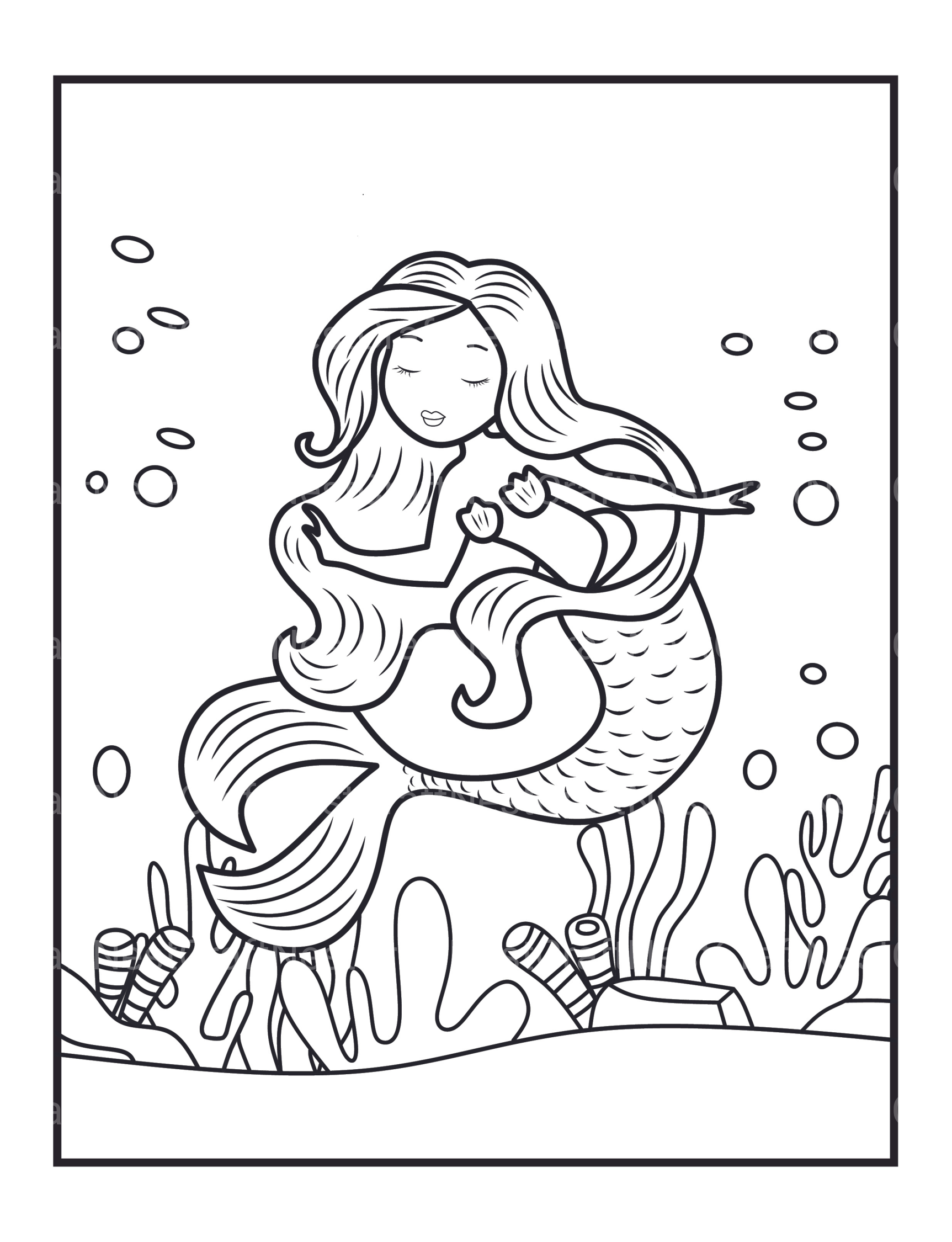 Mermaids Coloring Book - CraftNest - Digital Crafting and Art