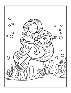 Mermaids Coloring Book - CraftNest - Digital Crafting and Art