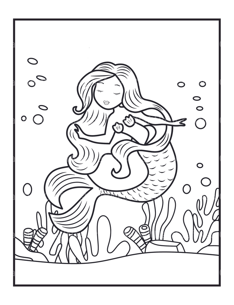 Mermaids Coloring Book - CraftNest - Digital Crafting and Art