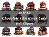 Chocolate Christmas Cake Clipart