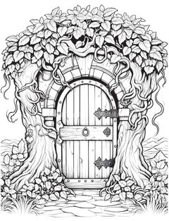 Blooming Door Coloring Book - CraftNest - Digital Crafting and Art
