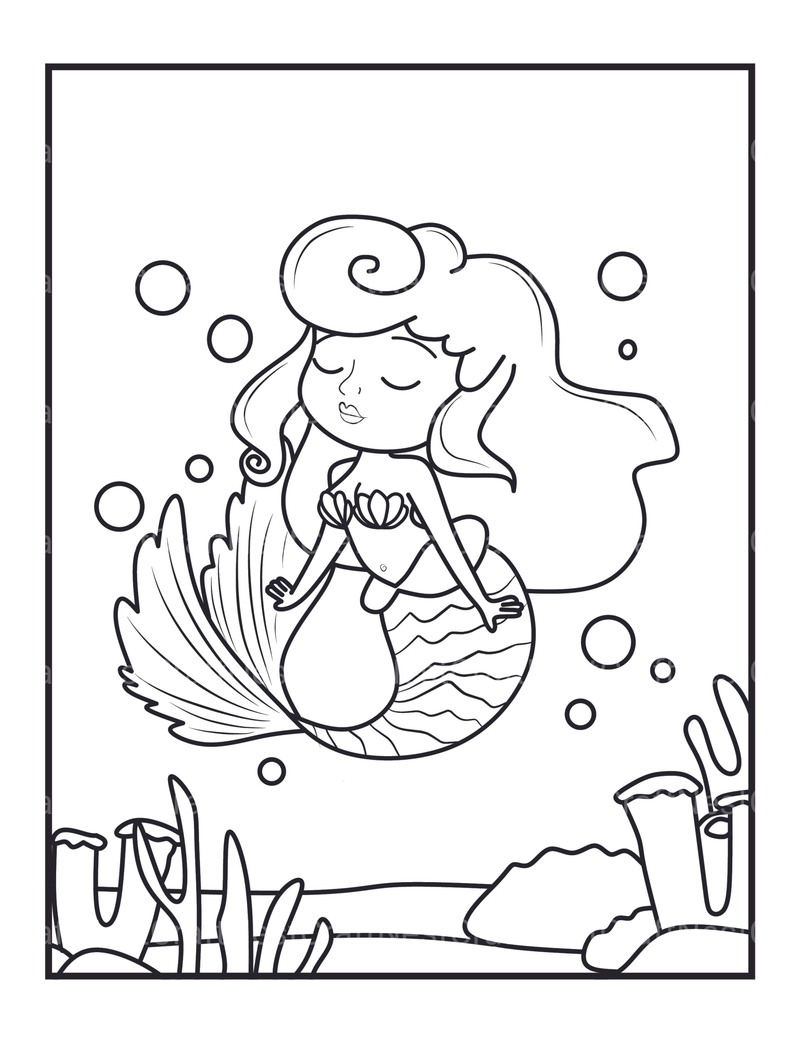 Mermaids Coloring Book - CraftNest - Digital Crafting and Art