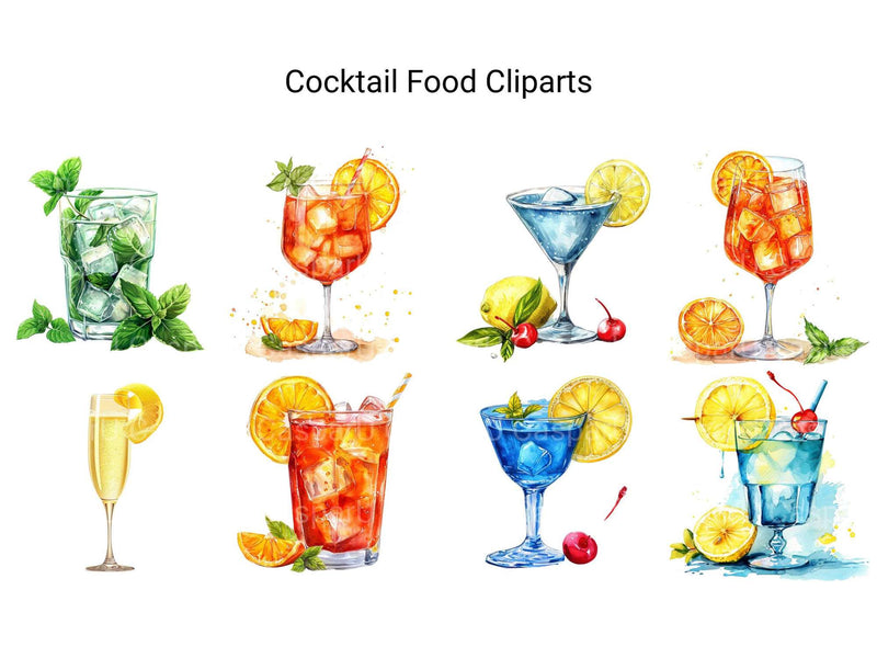 Cocktail Food Clipart - CraftNest - Digital Crafting and Art
