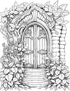Blooming Door Coloring Book - CraftNest - Digital Crafting and Art