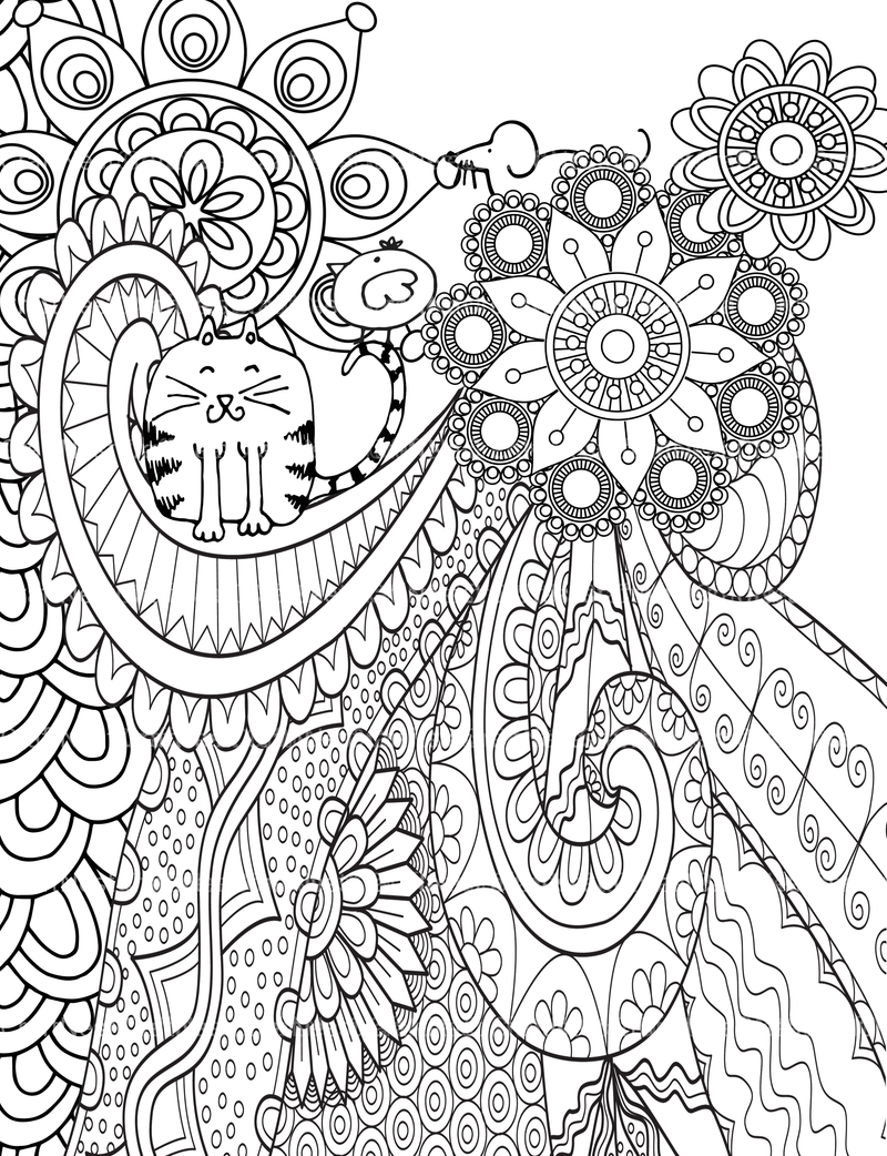 Colorist Heaven Animal Coloring Book - CraftNest - Digital Crafting and Art