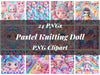 Pastel Knitting Doll Texture Free Clipart