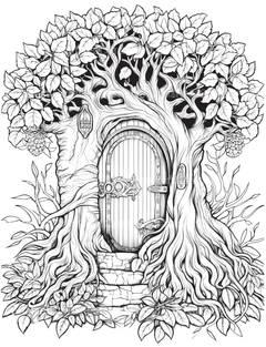 Blooming Door Coloring Book - CraftNest - Digital Crafting and Art