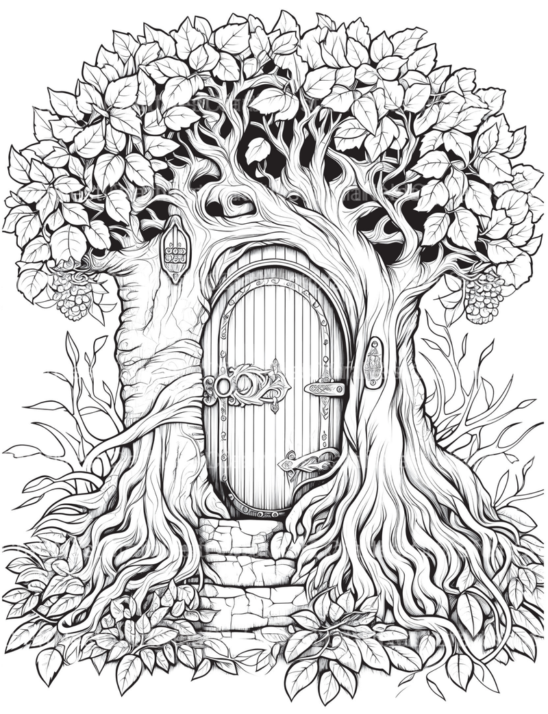 Blooming Door Coloring Book - CraftNest - Digital Crafting and Art