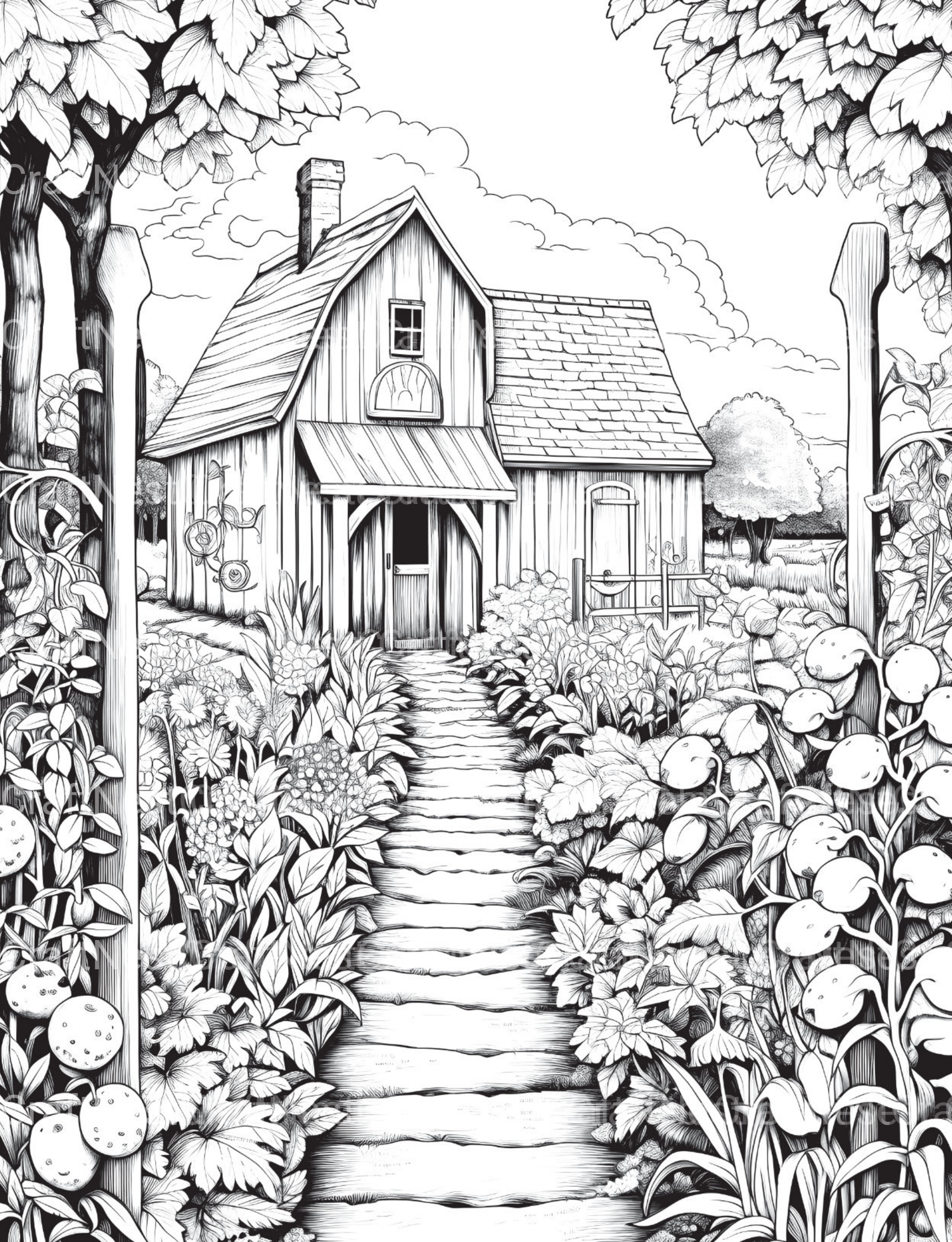 Farmers Garden Coloring Book 2 - CraftNest - Digital Crafting and Art