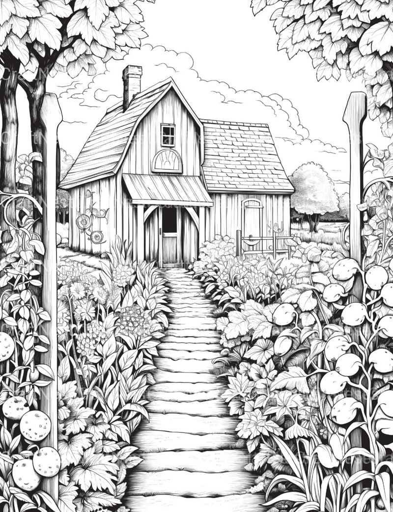 Farmers Garden Coloring Book 2 - CraftNest - Digital Crafting and Art
