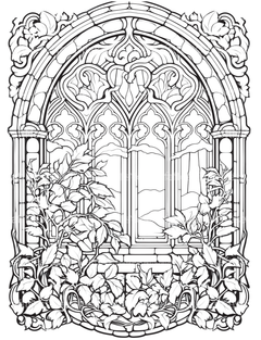 Blooming Window Coloring Book - CraftNest - Digital Crafting and Art