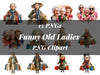 Funny Old Ladies Bonus #2 Clipart