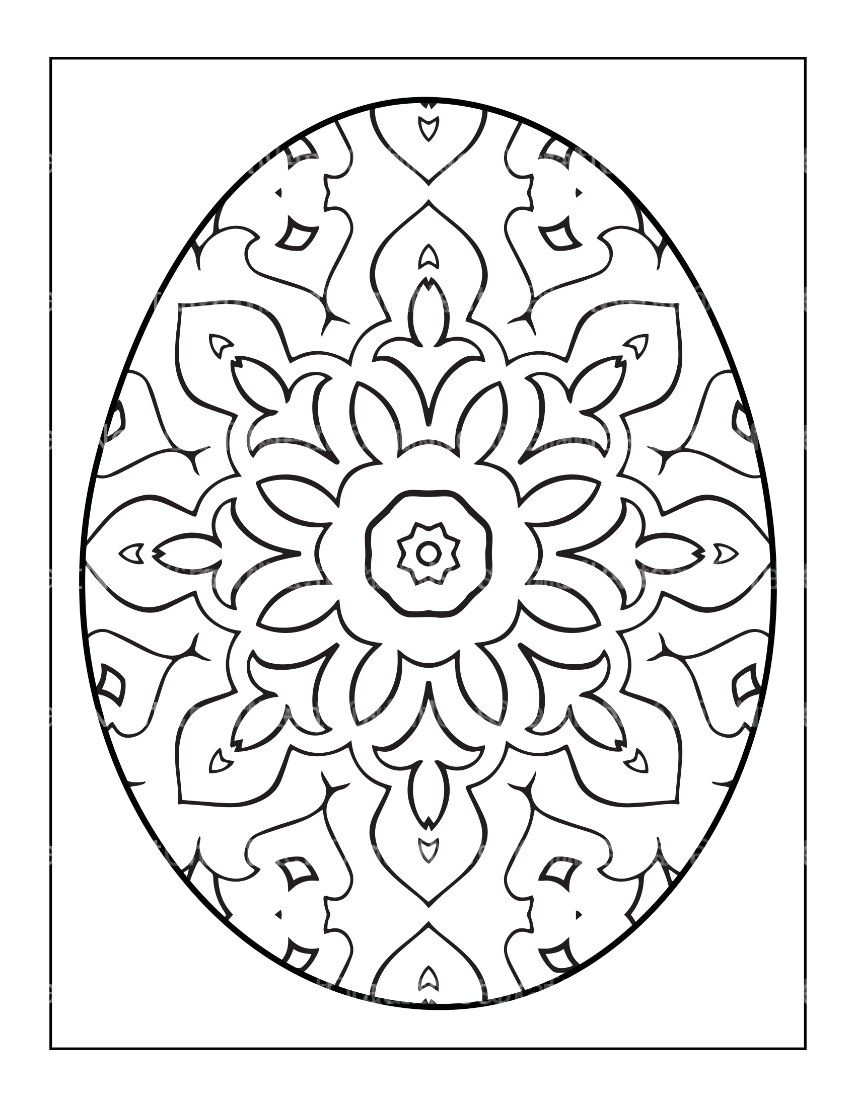 Kids Easter Mandala Coloring Book 2