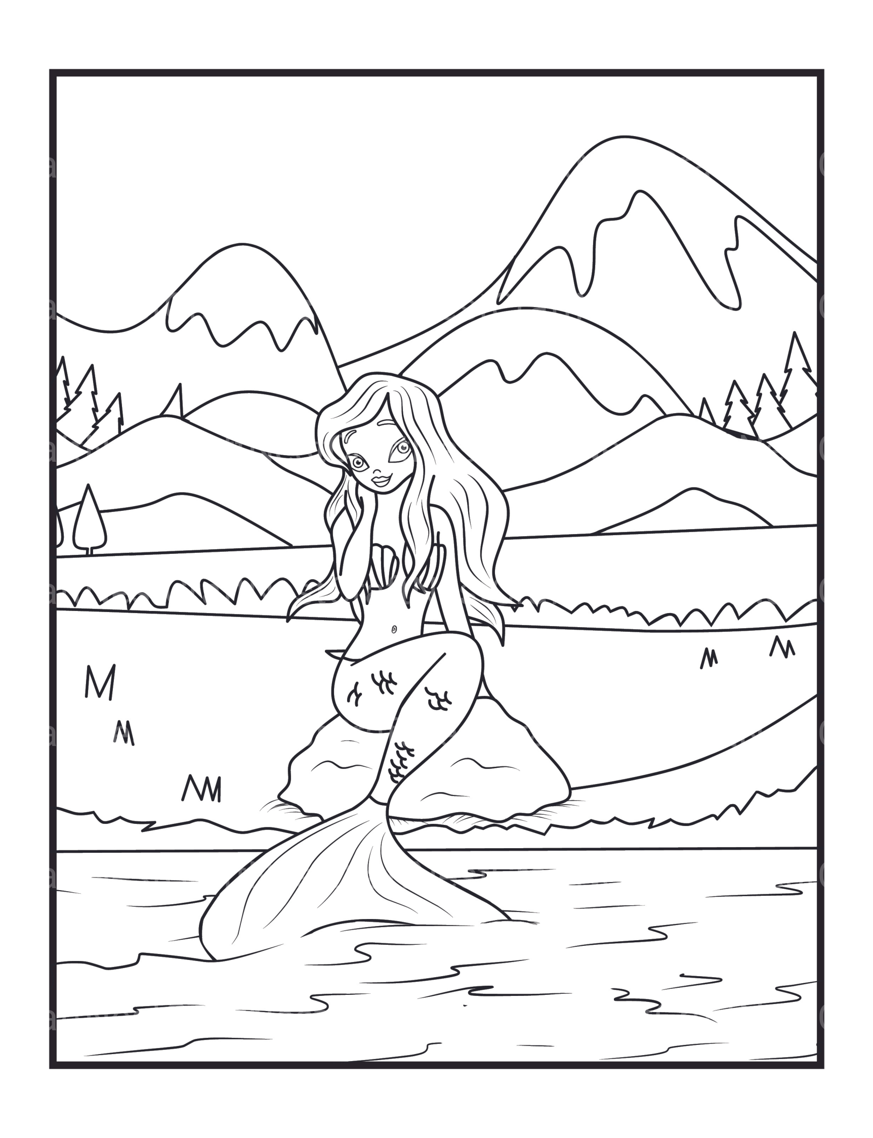 Mermaids Coloring Book - CraftNest - Digital Crafting and Art