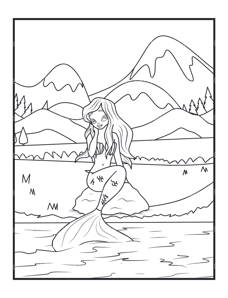 Mermaids Coloring Book - CraftNest - Digital Crafting and Art
