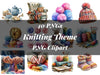 Knitting Theme Clipart