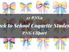 Back to School Coquette Students Clipart