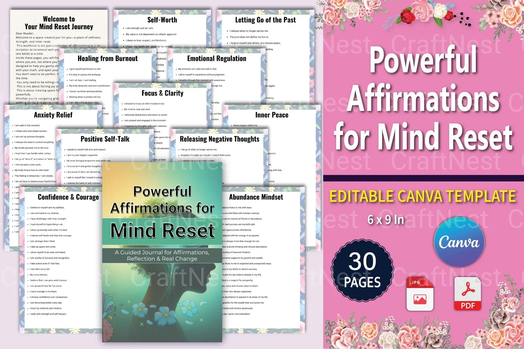 Powerful Affirmations for Mind Reset - CraftNest - Digital Crafting and Art