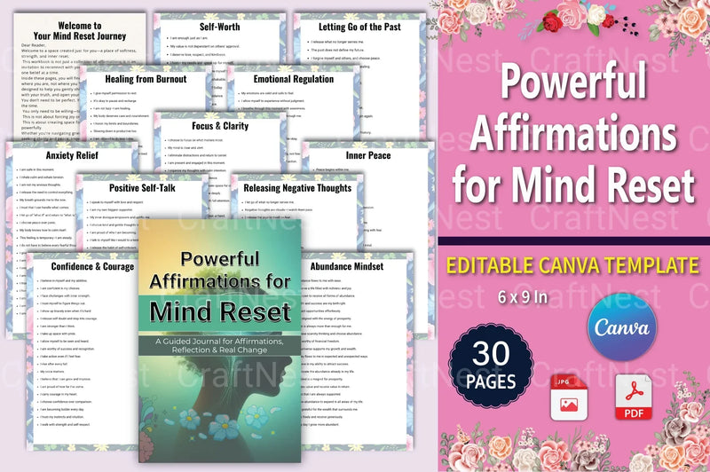 Powerful Affirmations for Mind Reset - CraftNest - Digital Crafting and Art