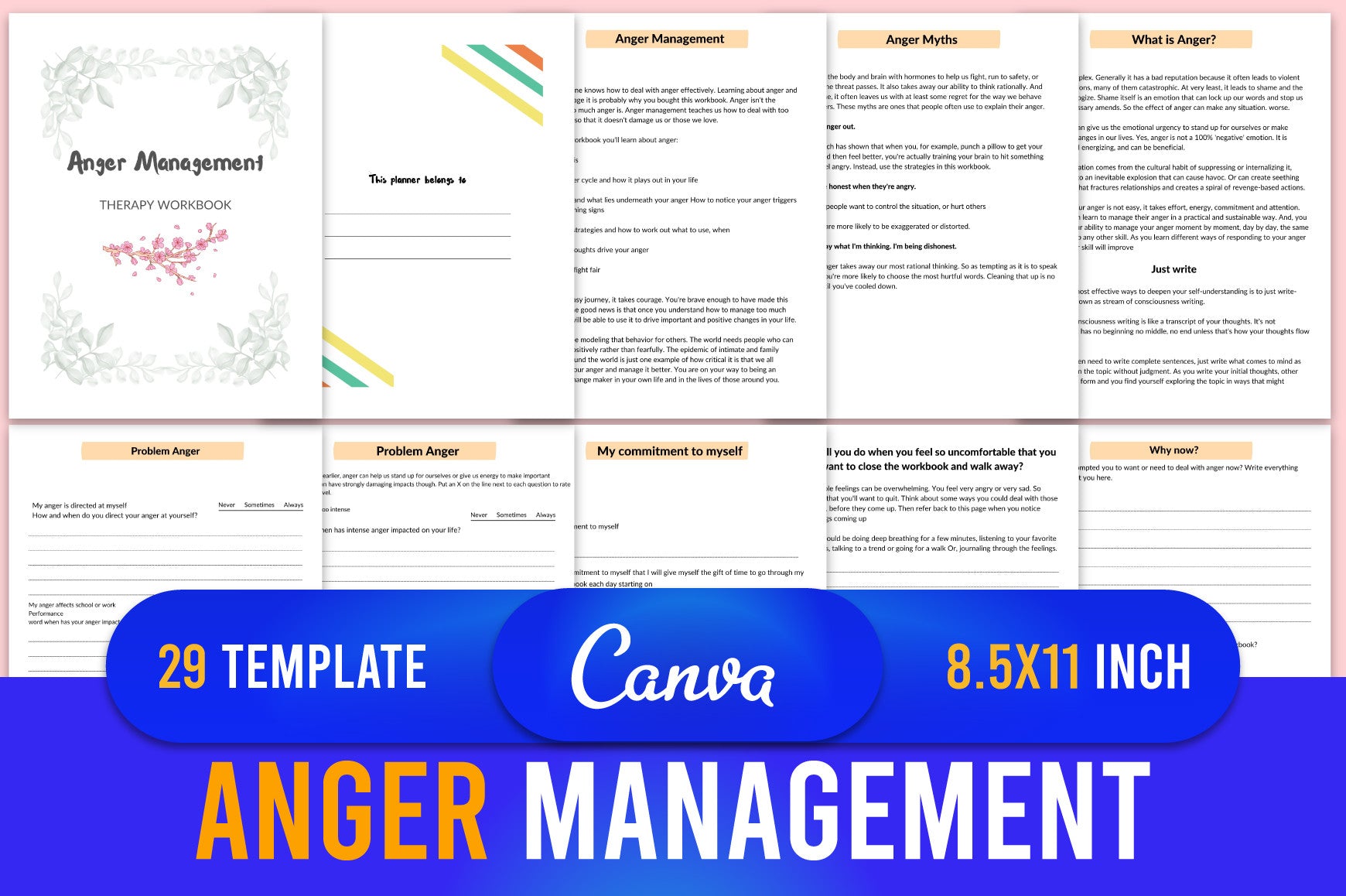 Anger Management Planner