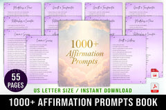 Affirmation Prompts Book for Positive Mindset - CraftNest - Digital Crafting and Art