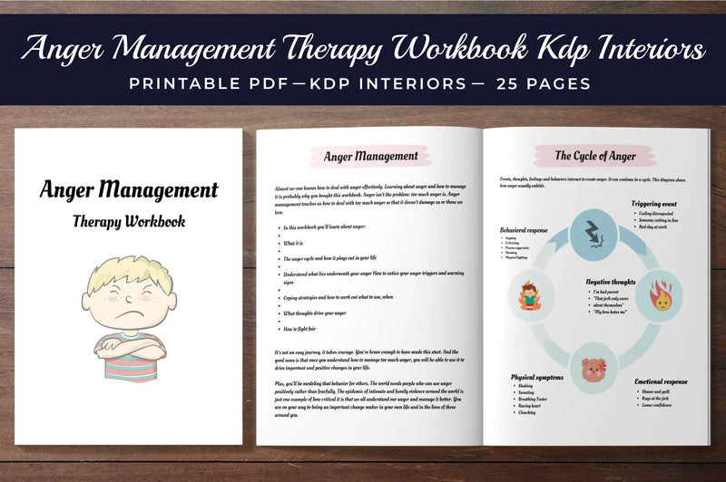 Anger Management Therapy Workbook Bundle - CraftNest - Digital Crafting and Art