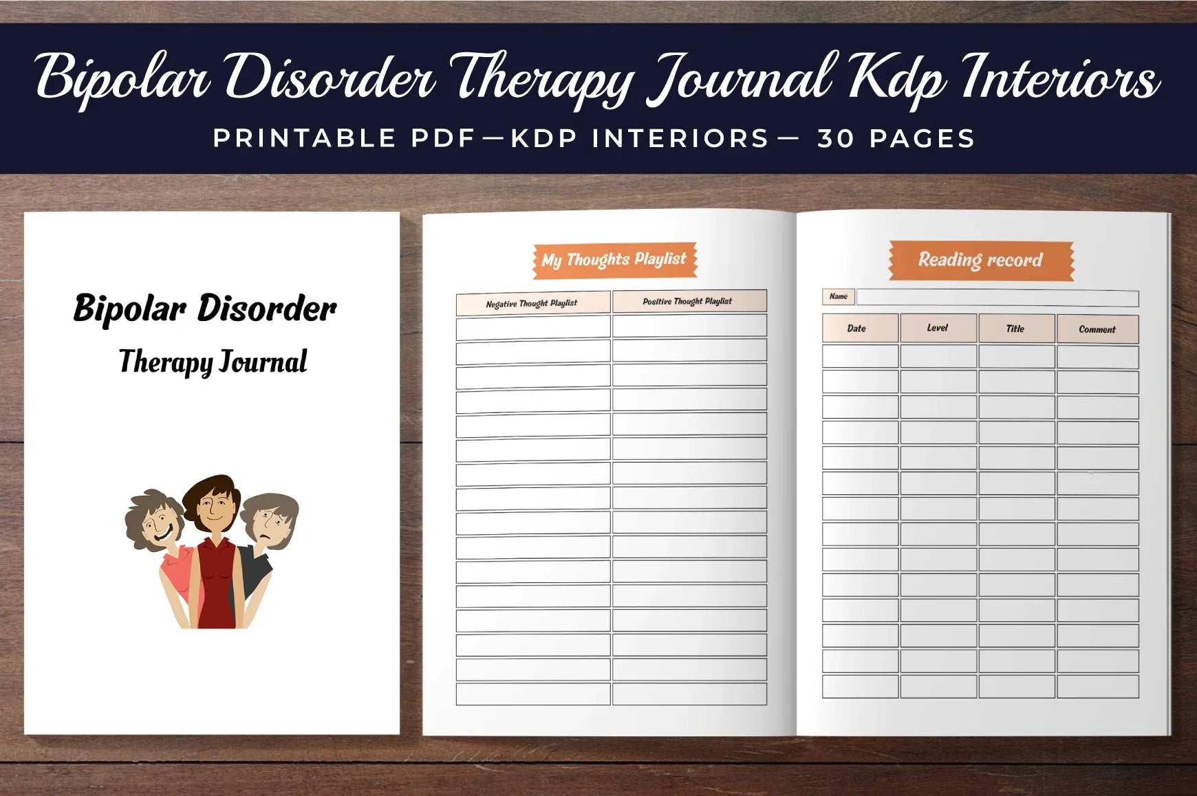 Bipolar Disorder Therapy Planner Bundle - CraftNest - Digital Crafting and Art