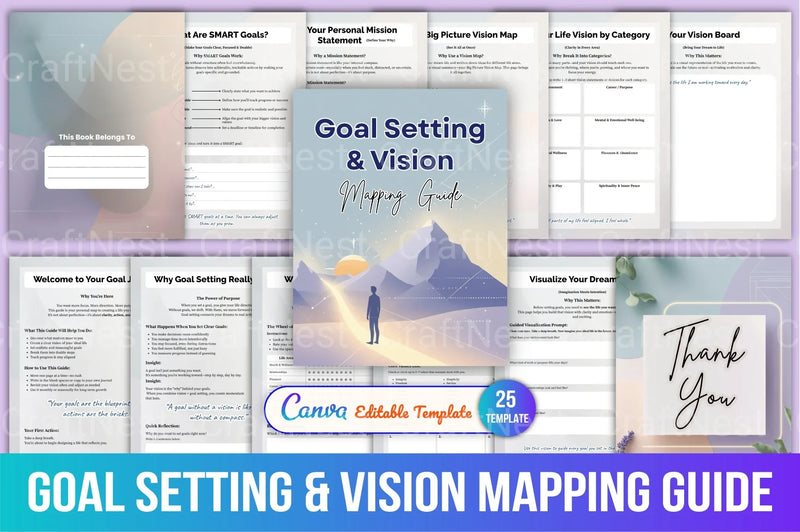 Goal Setting Vision Mapping Guide - CraftNest - Digital Crafting and Art