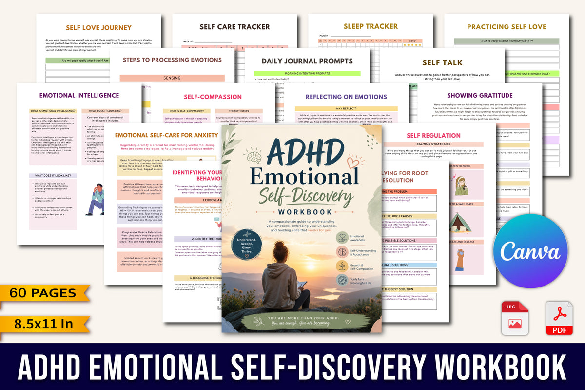 ADHD Emotional Self-Discovery Workbook