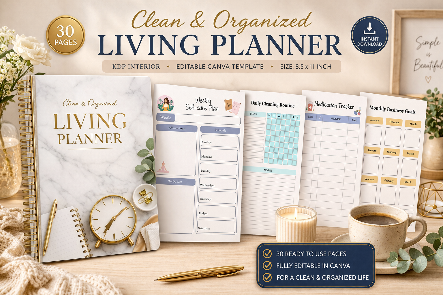 Clean Organized Living Planner