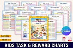 Kids Task Reward Charts for Motivation and Organization - CraftNest - Digital Crafting and Art