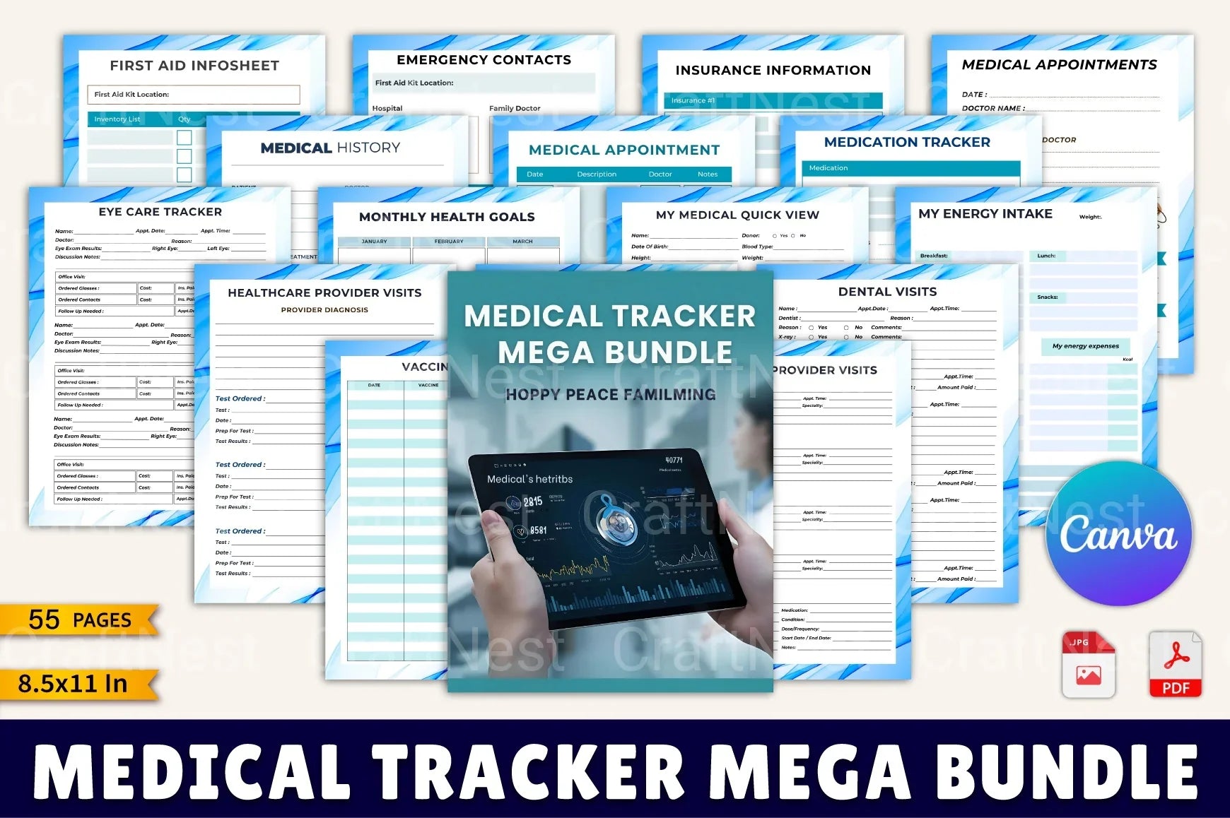 Medical Tracker Mega Tool - CraftNest - Digital Crafting and Art