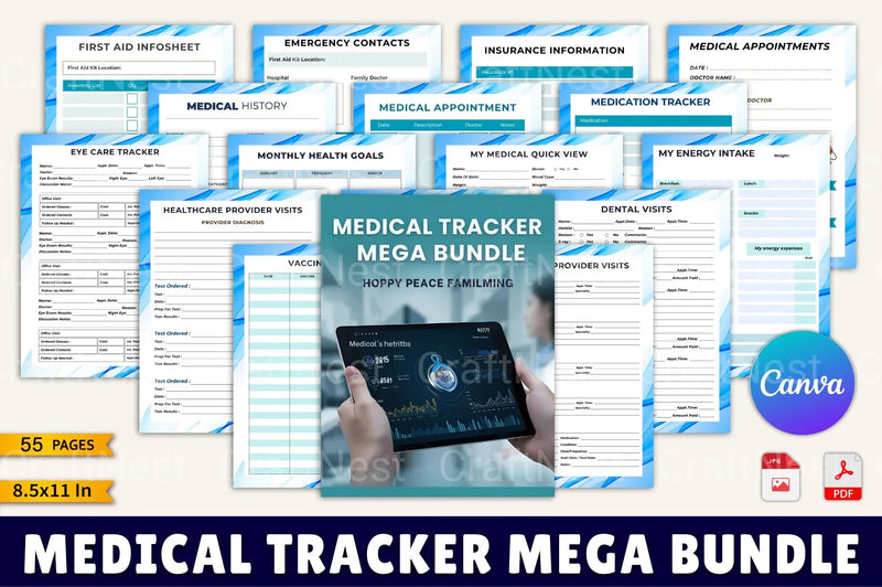 Medical Tracker Mega Tool - CraftNest - Digital Crafting and Art