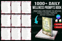 Daily Wellness Prompts Book for Mindful Living - CraftNest - Digital Crafting and Art