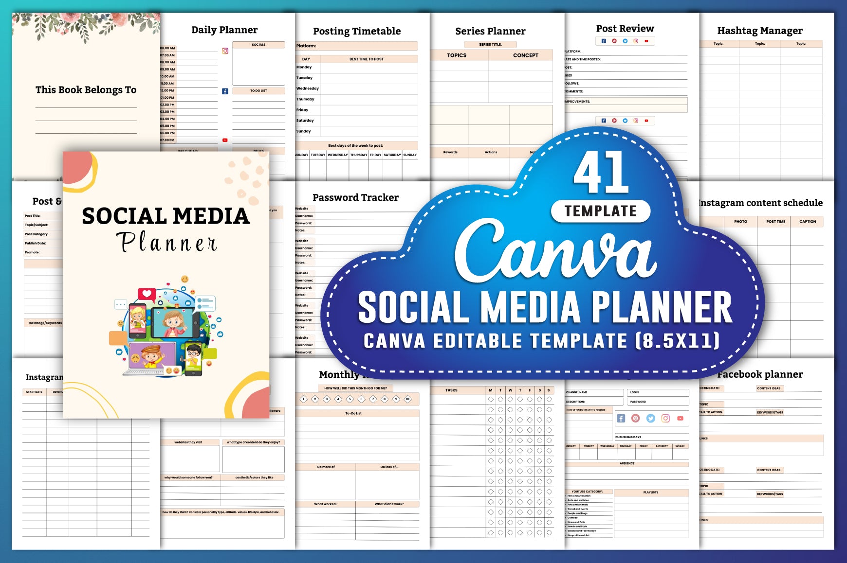 Social Media Planner Template