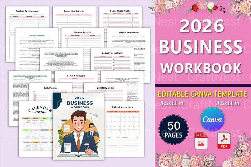 Business Workbook for Success - CraftNest - Digital Crafting and Art