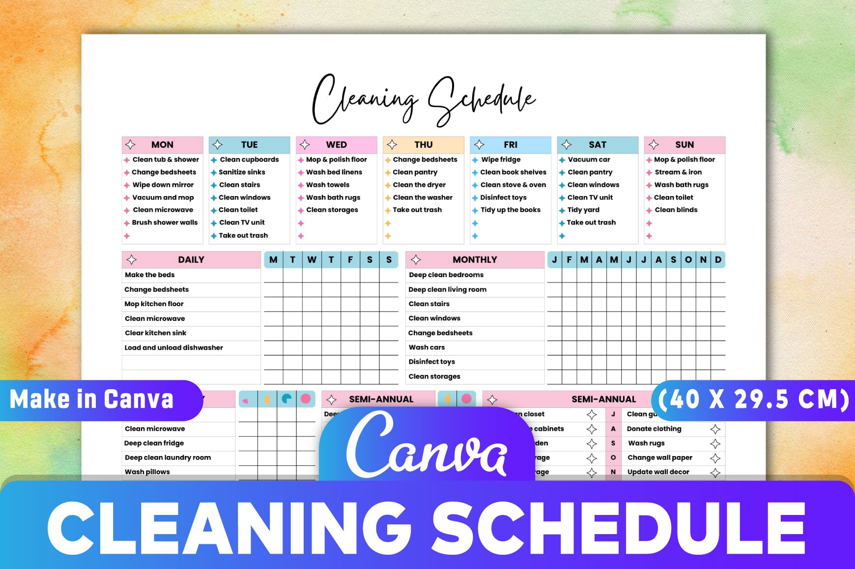Cleaning Schedule Planner
