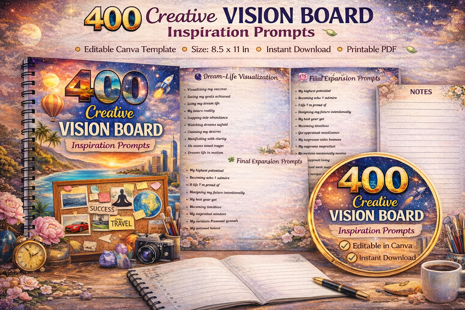 Creative Vision Board Inspiration Prompts