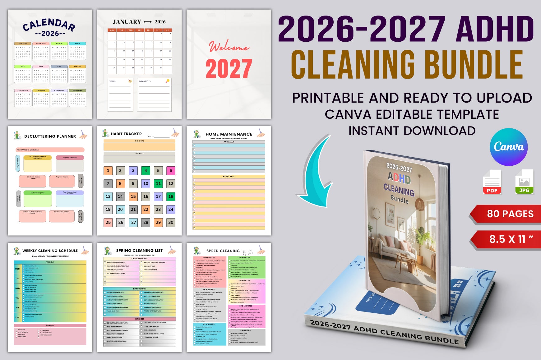 ADHD Cleaning Planner