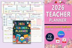 Teacher Planner Starting at 100 - CraftNest - Digital Crafting and Art